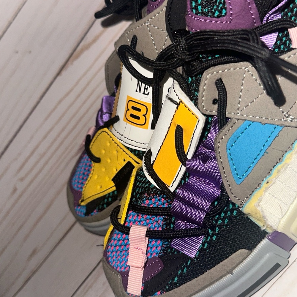 Colorful Multi-Panel Sneakers